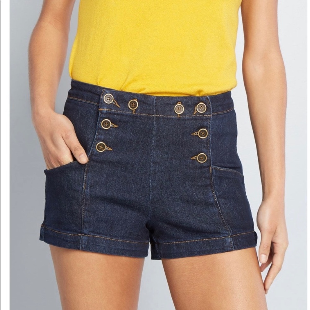 NWT ModCloth Denim Sailor Shorts